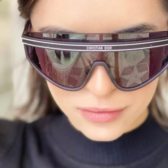 Dior DIORCLUB M2U 31B7 Shield Sunglasses - Matte Navy Blue - Picture 4 of 13